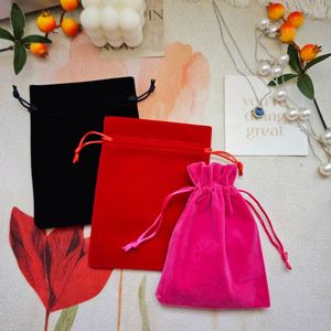 กระเป๋าผ้ากำมะหยี่สีสันสดใสหรูหราสำหรับใส่เครื่องประดับ  แบบมีเชือกผูก  สำหรับใส่ของขวัญหรือเครื่องสำอาง  ลดราคาพิเศษ - Product Image 3