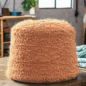 100% 폴리에스터 비 흘리기 하프 벨벳 원사 가정용 의류 모자 양말 염색 고강도 단면 니트 수제 원사 - Product Image 4