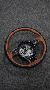 Volant de voiture en Alcantara violet, modèle sport en fibre de carbone pour <span class=keywords><strong>Audi</strong></span> <span class=keywords><strong>Q</strong></span> C8 A1 A3 A4 A5 A6 A7 A8 B6 B7 B8 B9 C6 C7 TT R8 - Product Image 3