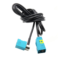 Cable de Extensión de Antena Personalizado de 10 cm, Cable HF con Ángulo de 90 Grados, Conector Hembra y Macho Fakra Tipo Z H I, 0-3 GHz, para Uso en Telecomunicaciones