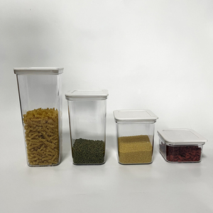 Lot de 4 grands contenants hermétiques pour garde-manger, pour aliments en vrac (sucre, riz, café), avec large ouverture, 20oz, 47oz, 71oz, 94oz - Product Image 1