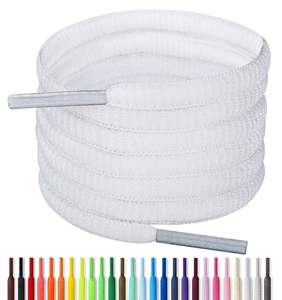 Lacets unisexes en polyester imprimés ovales épais et colorés avec embouts en plastique, longueur personnalisée pour chaussures décontractées et de sport - Product Image 2