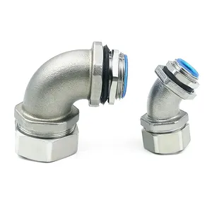 Bent Cable Connector Metal Angled Cable Gland 90 Degree M20 Liquid Tight Conduit Fittings 016