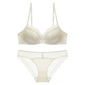 Ensemble de soutien-gorge push-up sexy de haute qualité pour femmes, lingerie en dentelle avec bretelles et string tendance - Product Image 3