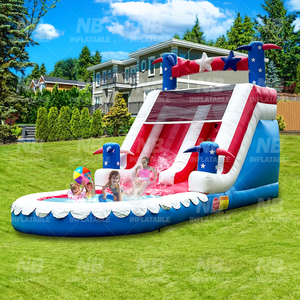 Wet Dry Water Slide Outdoor Indoor Commercial Grade <b>Inflatable</b> With Pool for Kids Adults Backyard Event Water Slide <b>Inflatable</b> W - Product Image 4