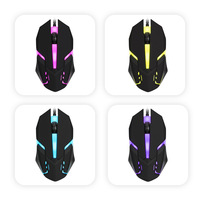 Souris optique de jeu USB filaire ergonomique RGB portable en promotion pour ordinateur de bureau et ordinateur portable