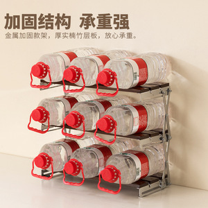 Desktop Storage Rack 3 Tier <b>Foldable</b> Wood Metal <b>Office</b> Organizer For <b>Desk</b> Display And Storage - Product Image 3