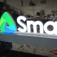Enseigne LED lumineuse personnalisée avec logo en lettres 3D, bordure épaisse, résistante aux intempéries IP65, pour devanture de magasin, bar, motel, hôtel, bureau, décoration murale