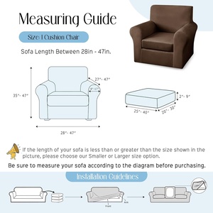 MeiMeileo Juego <span class=keywords><strong>de</strong></span> 2 <span class=keywords><strong>Fundas</strong></span> Lavables <span class=keywords><strong>para</strong></span> Sillón y Sofá, Transpirables, Antipolvo, Elásticas, con <span class=keywords><strong>Fundas</strong></span> Separadas <span class=keywords><strong>para</strong></span> Cojines (Oscuro) - Product Image 2