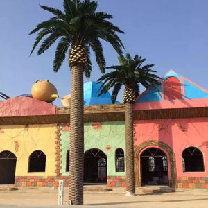 Palmera <span class=keywords><strong>artificial</strong></span>, árbol de coco <span class=keywords><strong>tropical</strong></span> grande, decoración de hotel para interiores y exteriores, palmera de coco verde grande y alta - Product Image 3