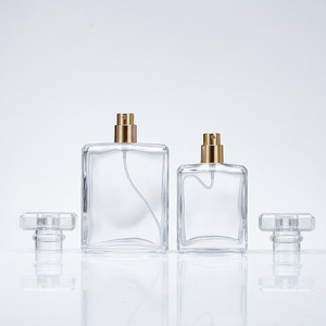 Botella de Perfume Cuadrada de Vidrio de 30ml 50ml 100ml, Recarga de Perfume de Alta Gama con Pulverizador de Niebla Fina, Tapa y Cabezal de Pulverización - Product Image 3