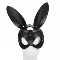 Máscaras de Conejo de Cuero, Máscara de Disfraces para Mujer, Máscaras de Conejita, Cara de Conejo para Club Nocturno, Cóctel, Cosplay, Baile de Graduación, Fiesta Rave, Decoración