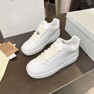 Zapatos para Caminar de Plataforma de Lujo de Alta Calidad, Estilo Clásico Informal, Transpirables, con Amortiguación, Parte Superior de Cuero Genuino, Zapatillas con Cordones - Product Image 1