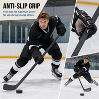 Bâton de hockey sur glace en gros, 100% fibre de carbone, haute qualité, tailles SR INT JR, options de lame, personnalisation OEM, fabrication en vrac disponible