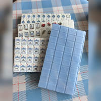 Set Mahjong Americano Personalizzato a 4 Strati con Tema Natalizio, Tessere in Acrilico con Motivi Festivi, Set da Gioco per Regali e Feste