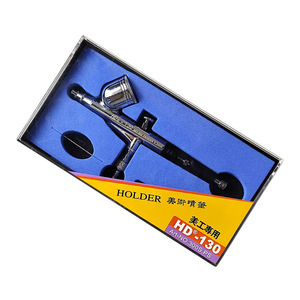 Support pour aérographe HD 130, alimentation par gravité 0,2 mm, double action, vitesse réglable, pour travaux artistiques - Product Image 1