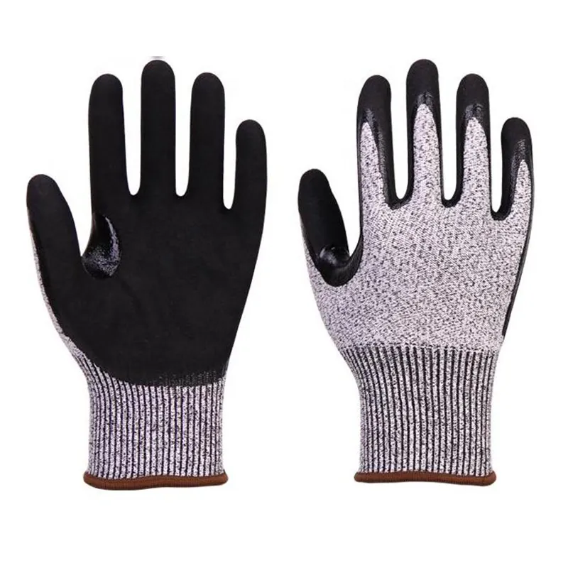 Breathable Light Weight HPPE Level 5 Anti Cutting Safety Gloves Food Grade Kitchen Coated Wear Resisting Work Gloves