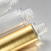 Flacon pompe airless cosmétique de luxe en ABS 15ml 20ml 30ml avec capuchon or/argent pour sérum, lotion, emballage de soins de la peau