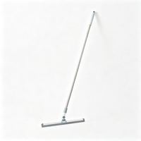 Serpillère de sol de haute qualité avec manche en acier inoxydable et lame en caoutchouc gris pour le nettoyage des sols de cuisine, salle de bain et garage
