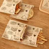 Sacs en papier kraft jetables personnalisables pour la vente en gros, résistants à la graisse, pour barbecue, boulangerie, plats à emporter, emballage alimentaire