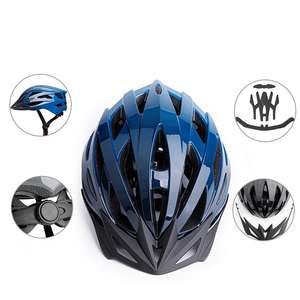 ブリビガサイクルヘルメット男性用PC + EPS耐衝撃性勾配ブラック/グレー/ブルーダートバイクヘルメット - Product Image 2