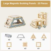 Blocs de construction modulaires colorés, grand ensemble de construction de véhicules roulants pour activités pratiques en intérieur