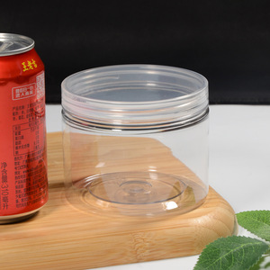 Food Grade Clear Round <b>Plastic</b> <b>Jar</b> With Screw Lid Leak Proof Transparent Container For Snack Dessert Nut Food Storage - Product Image 3