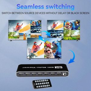 Multivisor 4K HDMI1.4 6x1 en tiempo real Multivisor 6 en 1 sin costuras para conmutador <span class=keywords><strong>HDMI</strong></span> con control remoto para múltiples monitores - Product Image 6