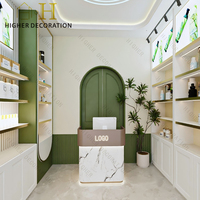 Armoire de présentation murale minimaliste à LED pour produits de soin de la peau, étagère de présentation pour boutique de beauté