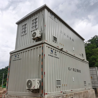 Conteneur électrique industriel modulaire résistant aux intempéries pour la distribution d'énergie, le stockage d'énergie, la protection incendie et le refroidissement intégré