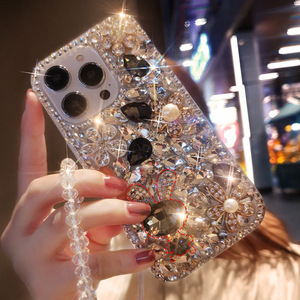 เคสโทรศัพท์มือถือลายกระต่ายประดับเพชรหรูหรา สำหรับ <span class=keywords><strong>iPhone</strong></span> 17/16/15/<span class=keywords><strong>14</strong></span>/13 <span class=keywords><strong>Pro</strong></span> Max ป้องกันการกระแทก ผลิตจาก TPU และ PC  ตกแต่งคริสตัลเต็มตัว - Product Image 3