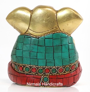 Ganesha Brass Ganpati Lord Blessing Ganesha <b>Statue</b> Ganesha Hindu God Vinayaka Brass Ganpati Figurine for ganesh Chaturthi - Product Image 3