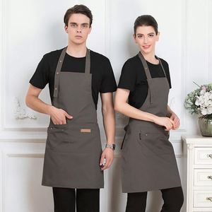 Custom Logo High Quality Adult Size Adjustable Fashion Cross Women Men Artist Hair Salon Barista Coffee Shop Bakery Work <b>Apron</b> - Product Image 1