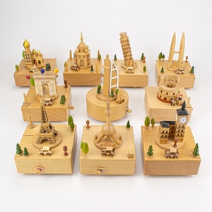 Boîte à musique en bois carrousel, design Huntrix, 30 notes, mélodie Elfen Lied - Product Image 3