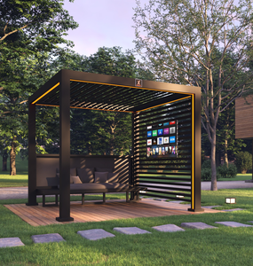Pergolas et gazebos d'extérieur en aluminium avec télécommande automatique Abris d'extérieur étanches <span class=keywords><strong>Petit</strong></span> pavillon <span class=keywords><strong>de</strong></span> <span class=keywords><strong>jardin</strong></span> - Product Image 5