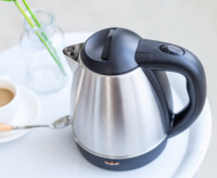 Ensemble de service à thé électrique portable pour hôtel avec plateau en acier inoxydable pour un usage domestique Bouilloire automatique pour chambre d'hôtes
