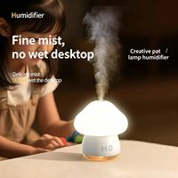 Lampe à pression colorée YS avec humidificateur - Version rechargeable - Veilleuse de chambre en silicone - Mini humidificateur compact de bureau