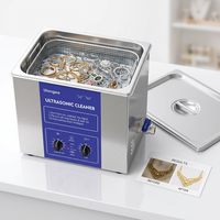 Nettoyeur ultrasonique mécanique 11L 40KHz 240W pour bijoux en or, argent et diamants