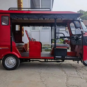 Tuk Tuk Motorizado de 3 Ruedas Rojo, Fabricado en China, 1000W de Potencia, Motor de 150cc, Cilindrada de 250cc, Certificado EEC, 500kg de Peso en Vacío - Product Image 5