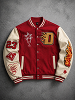Veste de baseball personnalisée pour homme, veste varsity à contraste de couleurs, broderie, patch, streetwear, veste bomber, fabricant OEM