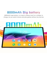 Nouveaux Styles Tablette 10 Pouces Grande Mémoire 8+128Go Android 14 TF Google, Tablette 4G avec Carte SIM pour Traitement de Texte