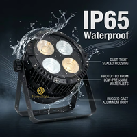 Projecteur LED COB 4x50W IP65 étanche à 4 faisceaux pour théâtre et salle de banquet