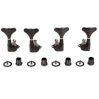 2R2L Tuning Pegs Sealed Tuners Bass Machine Heads for 4 String Bass Black Guitar Part Accessories