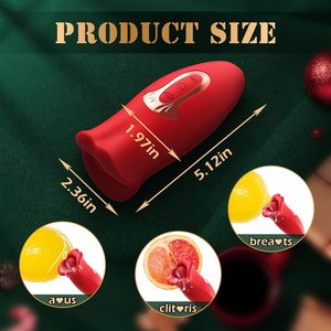 トップセラー 女性用 舌で舐めるような強力なオーラルセックス玩具 ローズバイブレーター マスタベーター - Product Image 4