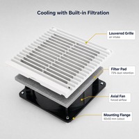 Ventilateur de refroidissement Holafan 116,5*116,5 mm 230 V 20-25 m³/h, ventilateur à clipser pour armoire électrique, ventilateur de filtration pour panneau de commande