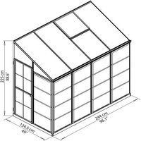 Matériau de construction agricole en aluminium et en polycarbonate de taille personnalisée Serres pour jardin de fleurs