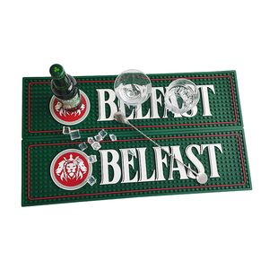 Personalized Silicone PVC Beer Mat Rubber Bar Spill Pad Pub Rail Mat Drip Tray Non Slip Service Pad Table Mat <b>Placemat</b> Coaster - Product Image 1