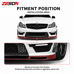 Spoiler avant en fibre de carbone de style V ZESON pour <span class=keywords><strong>Mercedes</strong></span> Benz <span class=keywords><strong>W204</strong></span> <span class=keywords><strong>C63</strong></span> <span class=keywords><strong>AMG</strong></span> 2012-2014 - Product Image 5