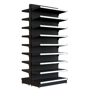 Factory Direct Sale Steel Frame Supermarket <b>Shelves</b> with Front <b>Wire</b> Guard Double Sided Gondola Rack for Grocery Store - Product Image 6