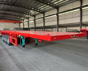 ตู้คอนเทนเนอร์2เพลา40<span class=keywords><strong>ฟุต</strong></span>รถบรรทุก40Ft 20Ft บรรทุกตู้คอนเทนเนอร์แบบแบน - Product Image 6